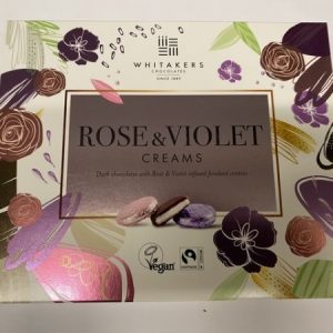 Rose & Violet Creams in dark chocolate
