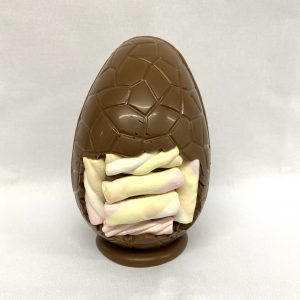 5″ Milk Chocolate cracked Egg design with flumps