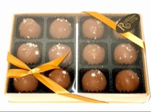 Milk Chocolate and Caramel filled Truffles with a hint of Sea Salt