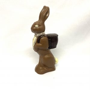 Handmade 7 1/2″ Milk, White & Dark Chocolate Rabbit with Basket