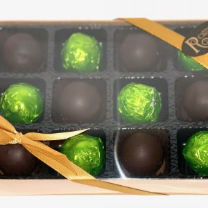 12 Gift Box of Luxury Rum Liqueur Chocolates in Dark Chocolate