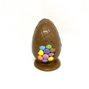 Handmade 4″ Milk Chocolate Easter Egg with smartie decoration