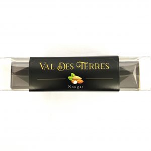 Handmade Val Des Terres dark chocolate bar with Montelimar Nougat