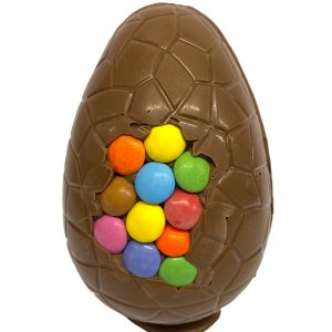Easter cracked egg design 6″ Smartie fronted Egg