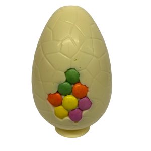 6″ White Chocolate Easter Egg with a smartie front