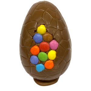 6″ Milk Chocolate Easter Egg with Smartie front