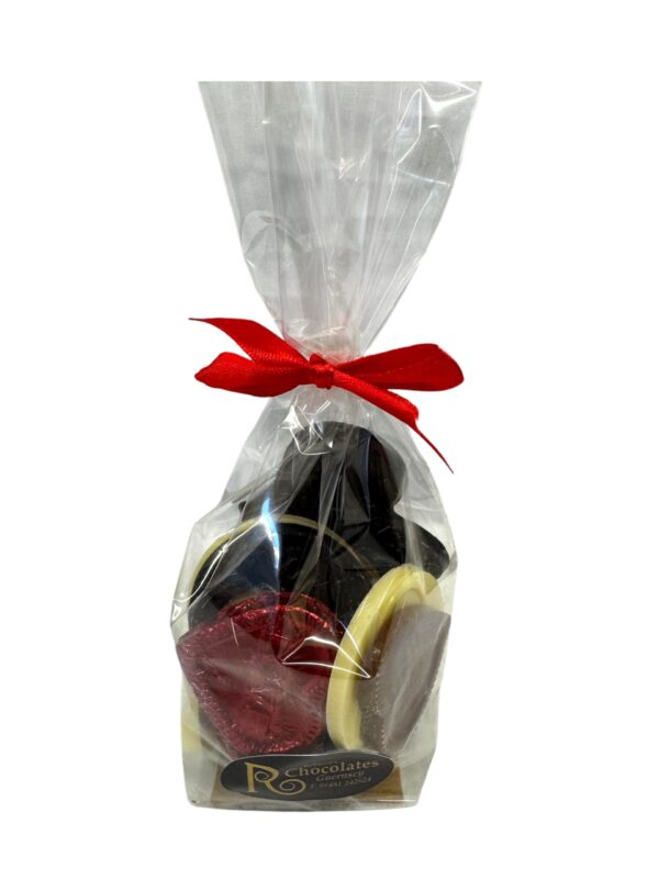 Milk, White & Dark Chocolate solid Heart shapes