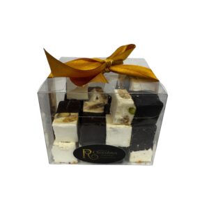 Montelimar Nougat half dipped in dark Chocolate (71%)